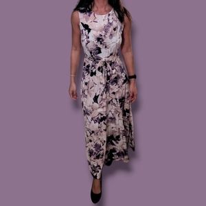 Haani Abstract Floral Maxi Dress